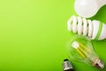 Electric light bulbs. the concept of energy efficiency. Royalty Free Stock Photo