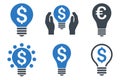 Electric Light Price Flat Glyph Icons