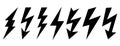 Electric lightning icon, thunder bolt sign