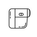 Electric Lint Remover. Linear icon of home device for removal of spools on clothing. Black simple illustration of clothes care.