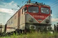 Electric locomotive in Lugoj station, Romania