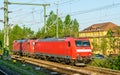 Electric locomotives at Kehl station in Germany Royalty Free Stock Photo