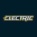 Electric logo design. Electric lightning energy logotype. Vector emblem