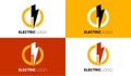ELECTRIC LOGO. thunder vector logotype. design electric icon. vector elements Royalty Free Stock Photo