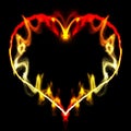 Electric love neon light heart overlay