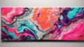 Electric Marble Elegance: A Stunning Panoramic Banner Featuring an Abstract Marbleized Stone Texture Infused with Striking Neon To