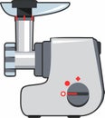 Electric Meat Grinder Icon in flat style. Vector Illustration