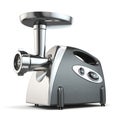 Electric meat grinder on white.