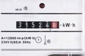 Electric meter close up, electrical equipment Royalty Free Stock Photo