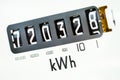 Electric meter close-up Royalty Free Stock Photo