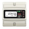 Electric Meter, KWh Meter, electricity meter, energy meter, or kilowatt-hour meter, 3D rendering