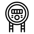 Electric meter measuring electricity consumption icon Royalty Free Stock Photo