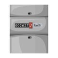 Electric meter vector icon.Cartoon vector icon isolated on white background electric meter . Royalty Free Stock Photo