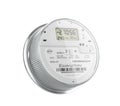 Electric meter on a white background.