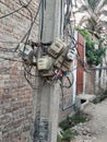 Electric meters in Pakistan simple living street