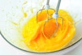 Electric Mixer Beaters Beating Eggs