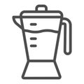 Electric mixer line icon, cooking concept. Vector graphics. Kettle sign on white background, outline style icon for