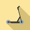 Electric modern scooter icon, flat style