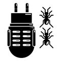 Electric mosquito icon, simple black style Royalty Free Stock Photo