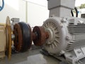 Electric motor and pump on baseplate with new fountation