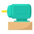 Electric motor icon, cartoon style Royalty Free Stock Photo