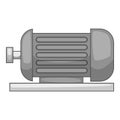 Electric motor icon monochrome