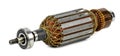 Electric motor rotor on white Royalty Free Stock Photo