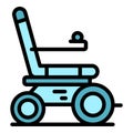Electric motor wheelchair icon vector flat