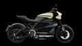 Electric motorcycle with black background 3d render