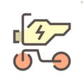 Electric motorcycle vector icon