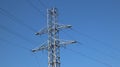 Electric network pole. Power technology. Metal construction. Strategic resources. Ecology power.