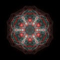 Electric organic sacred geometry mandala digital art
