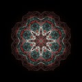 Electric organic sacred geometry mandala digital art