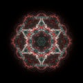 Electric organic sacred geometry mandala digital art