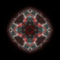 Electric organic sacred geometry mandala digital art