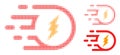 Electric Participle Halftone Dotted Icon Royalty Free Stock Photo