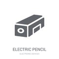 electric pencil sharpener icon. Trendy electric pencil sharpener Royalty Free Stock Photo