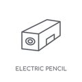 electric pencil sharpener linear icon. Modern outline electric p