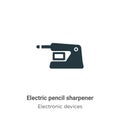 Electric pencil sharpener vector icon on white background. Flat vector electric pencil sharpener icon symbol sign from modern Royalty Free Stock Photo