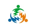 electric people rotation logo icon