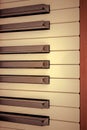 An Electric piano keys