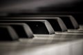 Electric piano black and whit keys