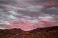 Electric pink sunset over the catalina mountains in Tucson, Arizona Royalty Free Stock Photo