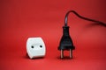 Electric plug, electric splitter Royalty Free Stock Photo