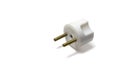 Electric plug for European outlet. isolated, clipping path Royalty Free Stock Photo