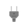 electric plug flat design vector illustration. Wire plug and socket. Concept of connection, disconnection, electricity. Vector Royalty Free Stock Photo