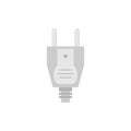 electric plug flat design vector illustration. Wire plug and socket. Concept of connection, disconnection, electricity. Vector Royalty Free Stock Photo
