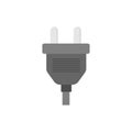 electric plug flat design vector illustration. Wire plug and socket. Concept of connection, disconnection, electricity. Vector Royalty Free Stock Photo