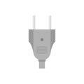 electric plug flat design vector illustration. Wire plug and socket. Concept of connection, disconnection, electricity. Vector Royalty Free Stock Photo