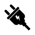 Electric plug icon. Electricity and energy symbol. illustration vector Royalty Free Stock Photo